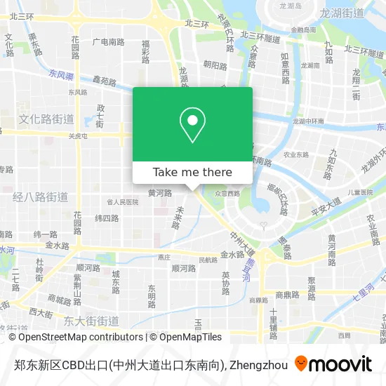 郑东新区CBD出口(中州大道出口东南向) map