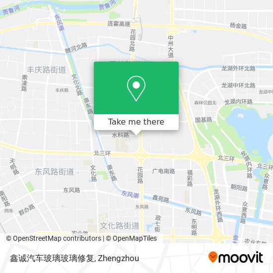 鑫诚汽车玻璃玻璃修复 map