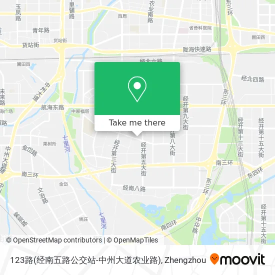 123路(经南五路公交站-中州大道农业路) map
