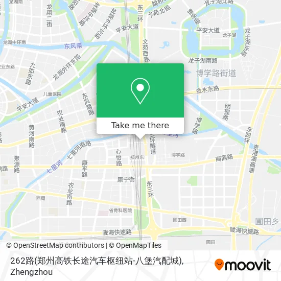 262路(郑州高铁长途汽车枢纽站-八堡汽配城) map