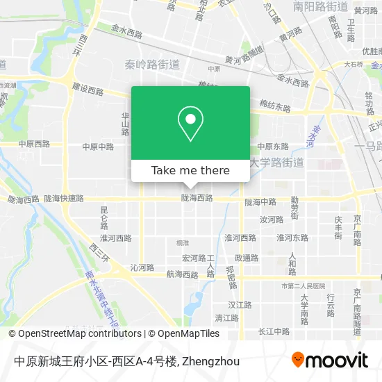 中原新城王府小区-西区A-4号楼 map