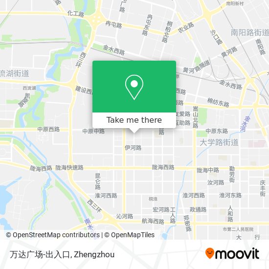 万达广场-出入口 map