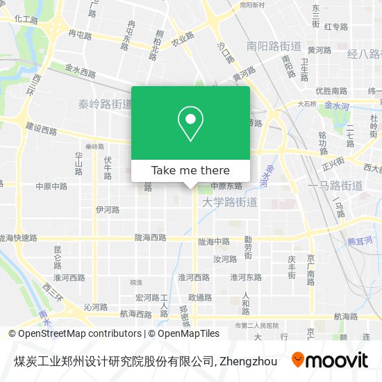 煤炭工业郑州设计研究院股份有限公司 map
