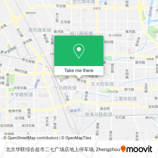 北京华联综合超市二七广场店地上停车场 map