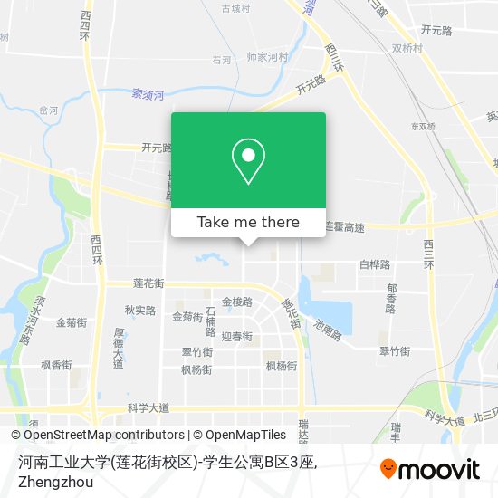 河南工业大学(莲花街校区)-学生公寓B区3座 map