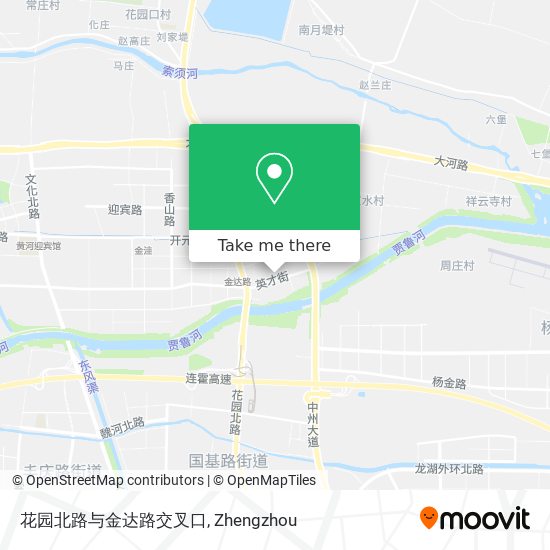 花园北路与金达路交叉口 map