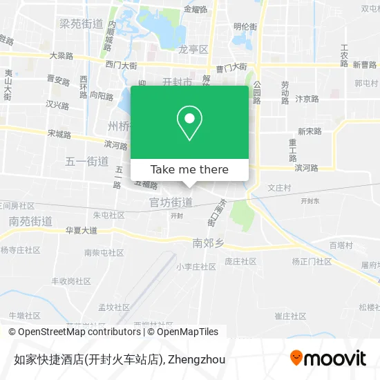 如家快捷酒店(开封火车站店) map