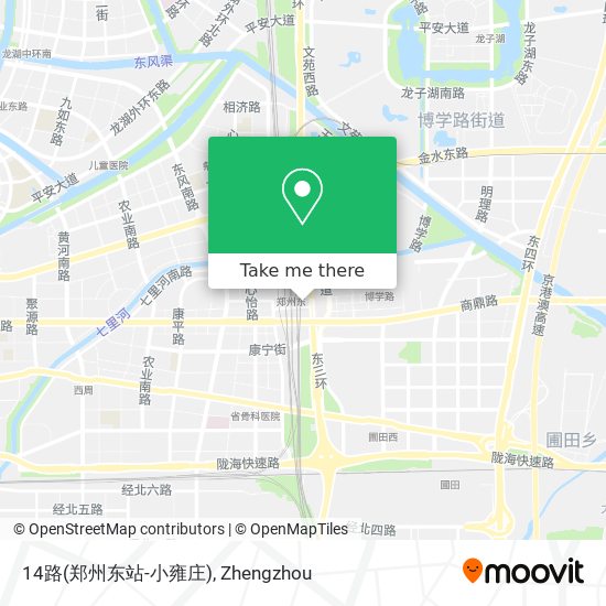 14路(郑州东站-小雍庄) map