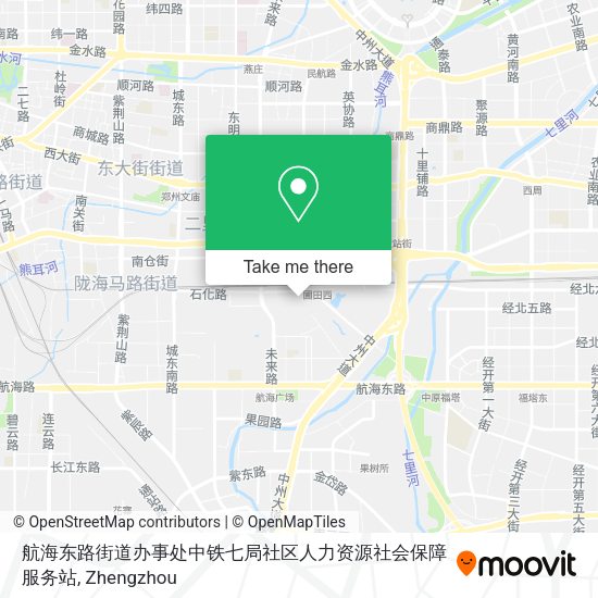 航海东路街道办事处中铁七局社区人力资源社会保障服务站 map