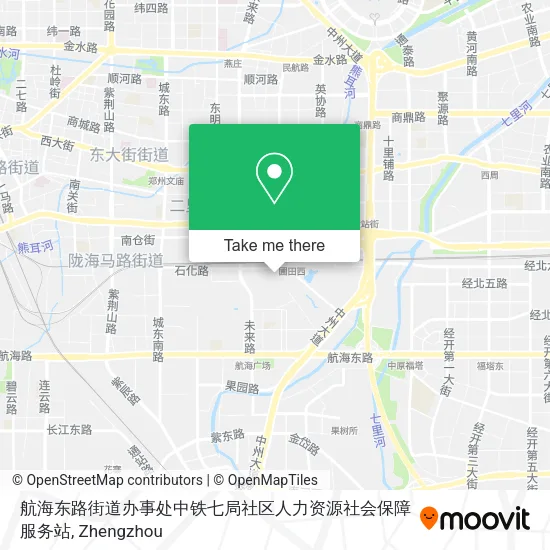 航海东路街道办事处中铁七局社区人力资源社会保障服务站 map