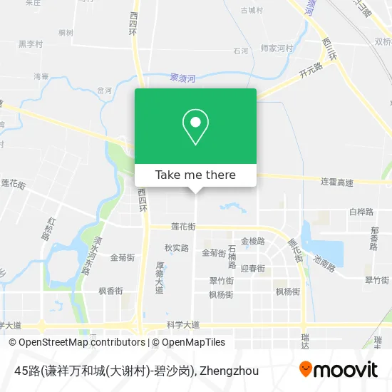 45路(谦祥万和城(大谢村)-碧沙岗) map