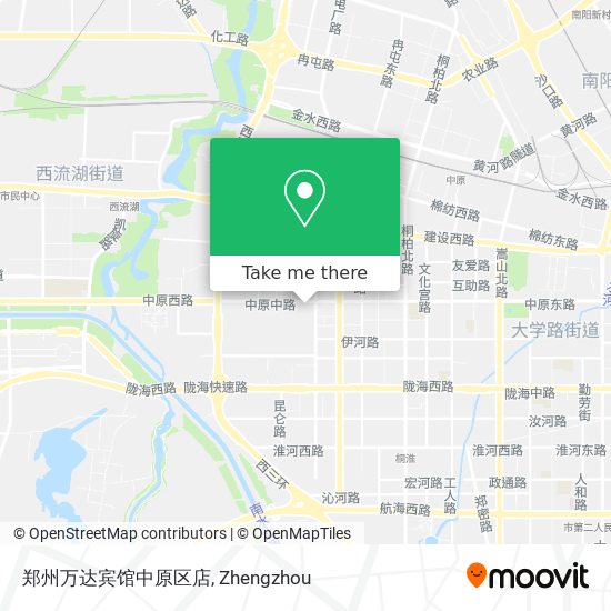 郑州万达宾馆中原区店 map