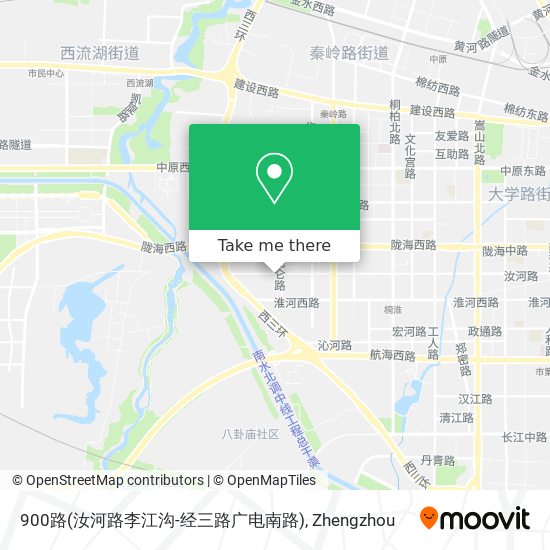 900路(汝河路李江沟-经三路广电南路) map