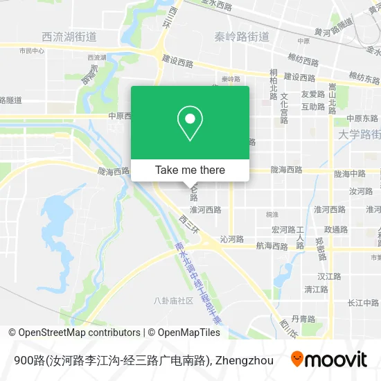 900路(汝河路李江沟-经三路广电南路) map