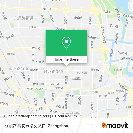 红旗路与花园路交叉口 map
