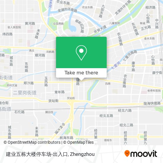 建业五栋大楼停车场-出入口 map
