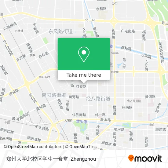 郑州大学北校区学生一食堂 map