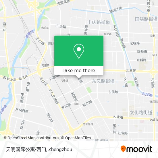 天明国际公寓-西门 map