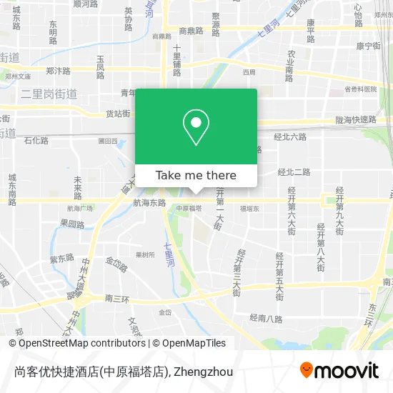 尚客优快捷酒店(中原福塔店) map
