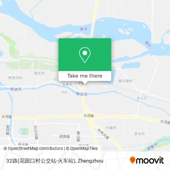 32路(花园口村公交站-火车站) map
