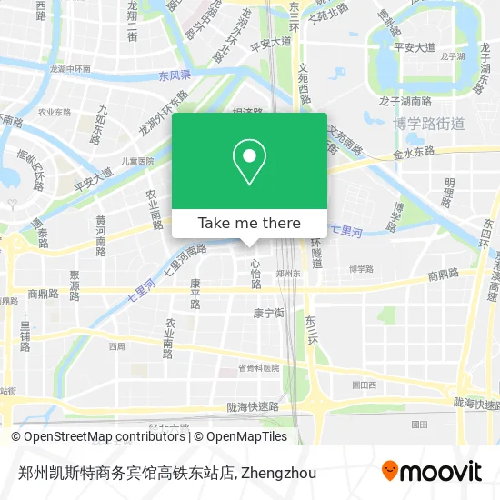 郑州凯斯特商务宾馆高铁东站店 map