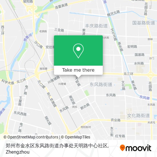 郑州市金水区东风路街道办事处天明路中心社区 map