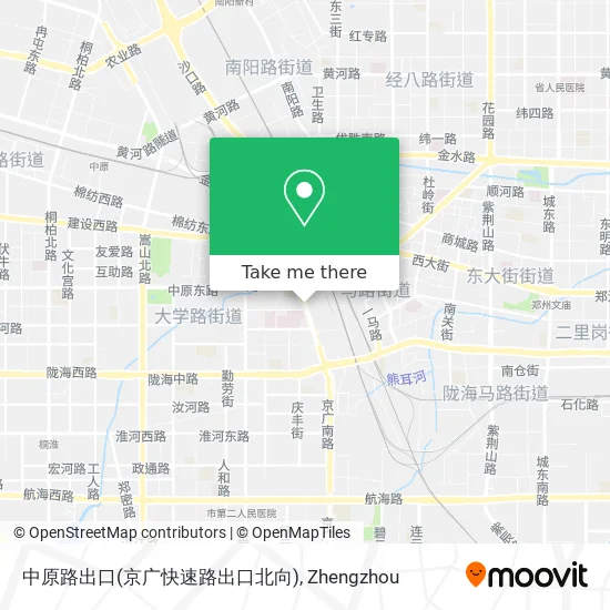 中原路出口(京广快速路出口北向) map