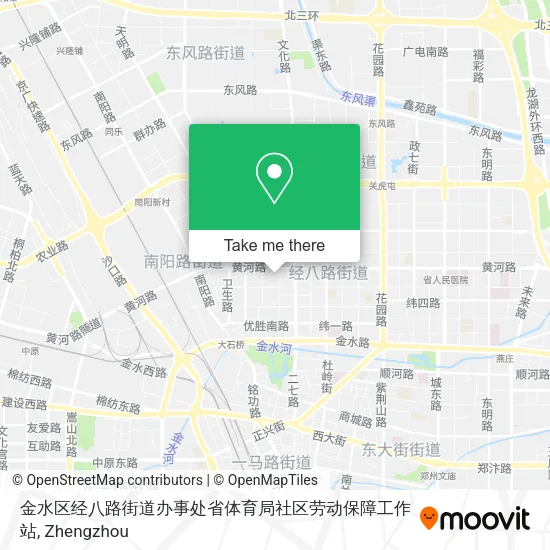 金水区经八路街道办事处省体育局社区劳动保障工作站 map