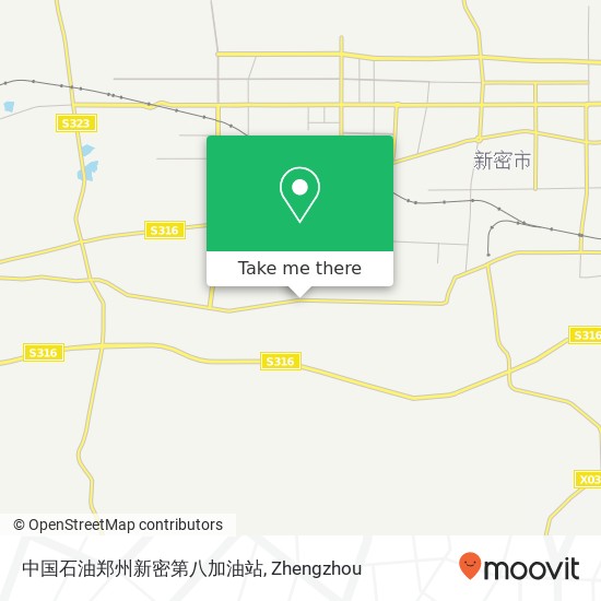 中国石油郑州新密第八加油站 map