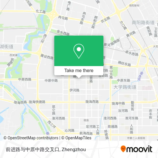 前进路与中原中路交叉口 map