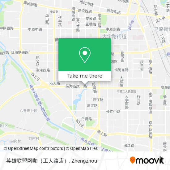 英雄联盟网咖（工人路店） map