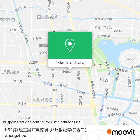 b52路(经三路广电南路-郑州财经学院西门) map