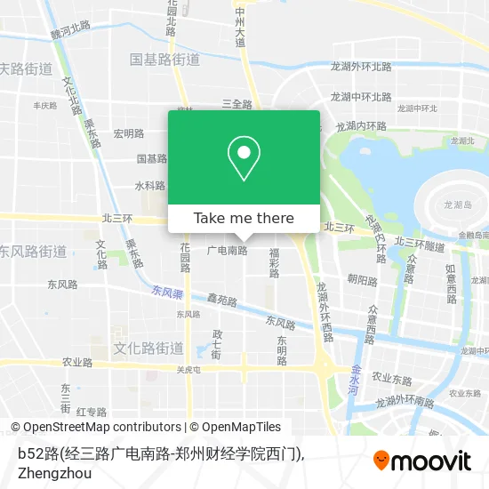 b52路(经三路广电南路-郑州财经学院西门) map