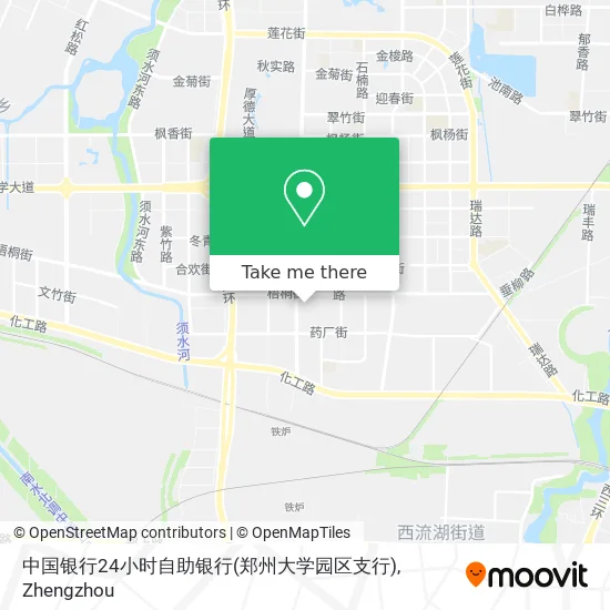 中国银行24小时自助银行(郑州大学园区支行) map