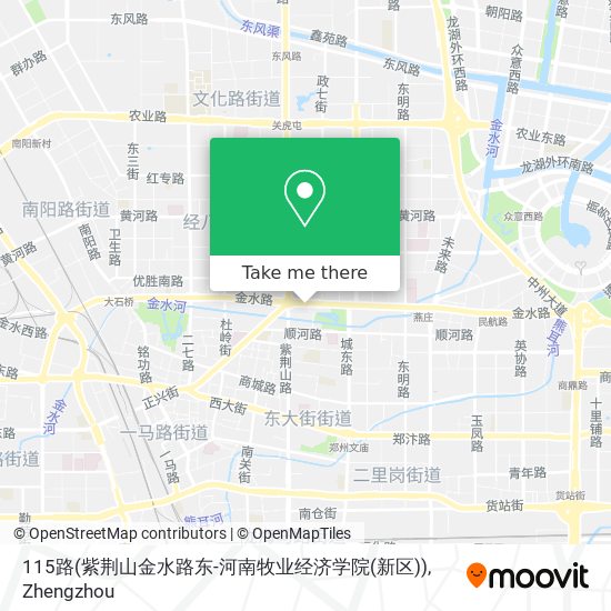 115路(紫荆山金水路东-河南牧业经济学院(新区)) map