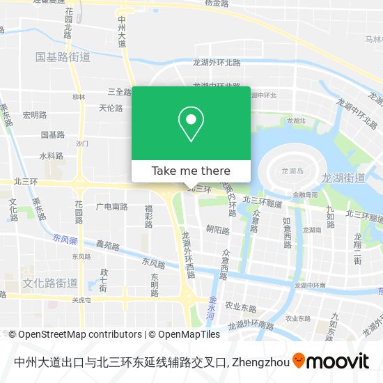 中州大道出口与北三环东延线辅路交叉口 map