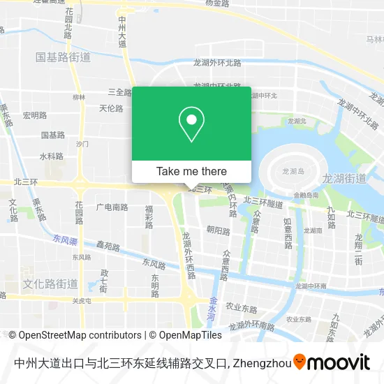 中州大道出口与北三环东延线辅路交叉口 map