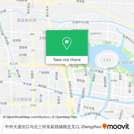 中州大道出口与北三环东延线辅路交叉口 map