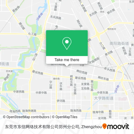 东莞市东信网络技术有限公司郑州分公司 map