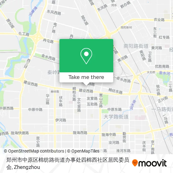 郑州市中原区棉纺路街道办事处四棉西社区居民委员会 map