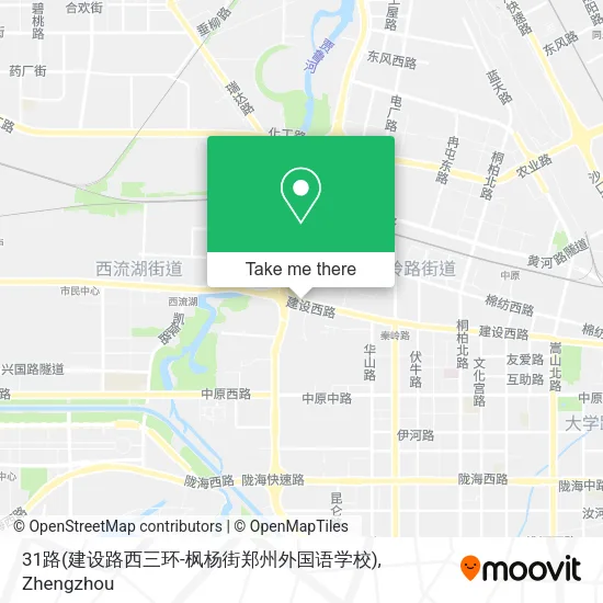 31路(建设路西三环-枫杨街郑州外国语学校) map