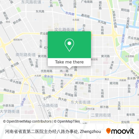河南省省直第二医院主办经八路办事处 map