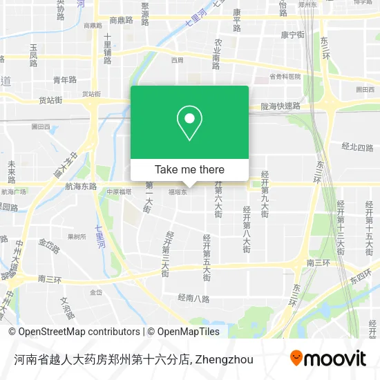 河南省越人大药房郑州第十六分店 map