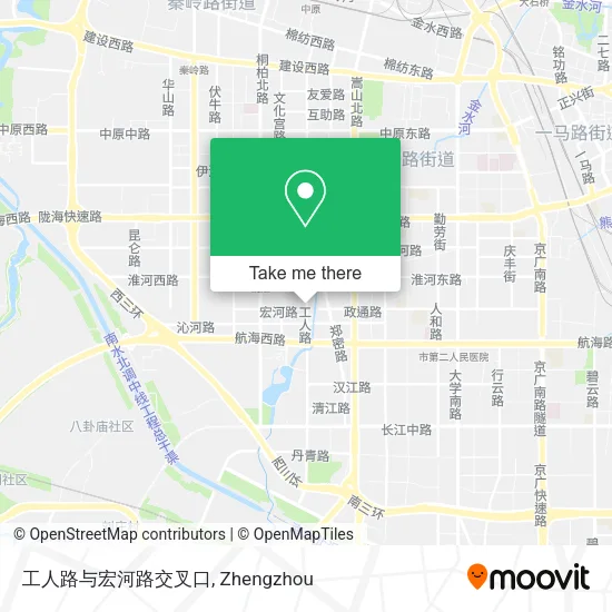 工人路与宏河路交叉口 map