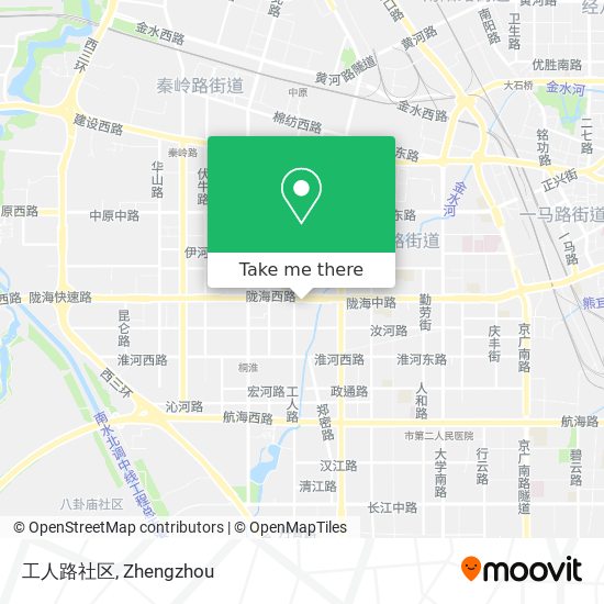 工人路社区 map