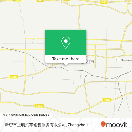 新密市正明汽车销售服务有限公司 map