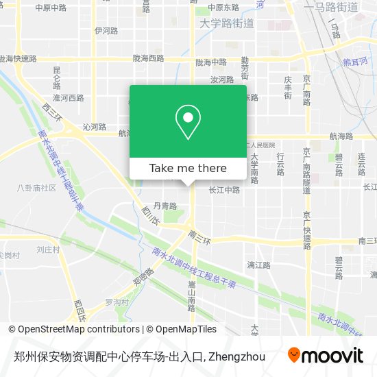 郑州保安物资调配中心停车场-出入口 map