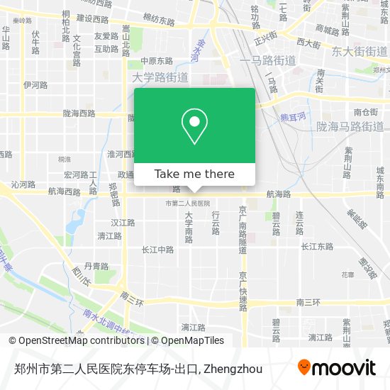 郑州市第二人民医院东停车场-出口 map