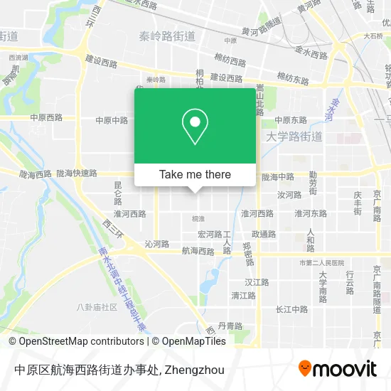 中原区航海西路街道办事处 map