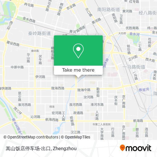 嵩山饭店停车场-出口 map